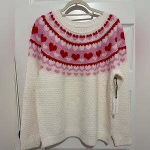 NWT ❤️ Cupcakes & Cashmere Heart Motif Valentines Sweater Size XL